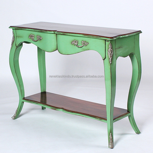 Serie de mesas para exteriores 7406 de madera de caoba pintada de colores vivos con acabado impecable y suave - Product Image 2