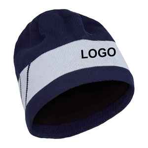 High Quality Fashionable Winter Beanie Cap New Style <b>Knitted</b> Windproof Beanie With Customizable Logo - Product Image 5
