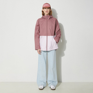 Vente en gros Coupe-vent softshell pour femmes conçu sur mesure veste imperméable et respirante lin nylon automne à capuche chaud extérieur - Product Image 3