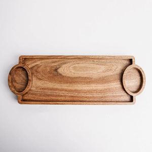Plato para servir de madera de diseño Rectangular hecho a mano, vajilla de mesa, cocina, restaurante, Hotel - Product Image 6