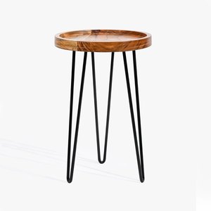 Minimalist Modern Brown Textured Durable Wooden Plant Stand 8x15inch (dxh) Size Eco-friendly - Product Image 2
