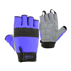 Guantes de Cuero Personalizados de Alta Calidad para Levantamiento de Pesas, Medios Dedos, para Gimnasio, Deportes y Fitness - Product Image 2