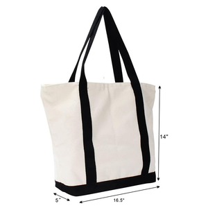 Wholesale Custom Eco-Friendly 100% Cotton Canvas <b>Tote</b> <b>Bags</b> Personalized Recycled Striped Design Various Styles for Shopping - Product Image 2