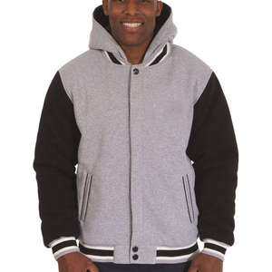 100% Cotton Fleece Varsity <b>Jackets</b> Warm for Winter with 100% Embroidery - Product Image 3