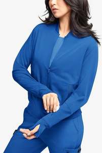 Veste de gommage médicale rationalisée avec tissu respirant doux et poches multiples pour des vêtements de travail de soins de santé pratiques - Product Image 2