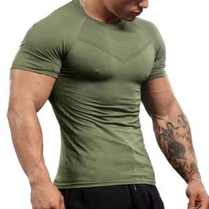 2025 Manufacturer Rash Guard slim fitness <b>t</b> <b>shirt</b> athletic bodybuilding <b>muscle</b> tee quick dry high compression <b>men</b> gym <b>t</b> <b>shirts</b> - Product Image 3
