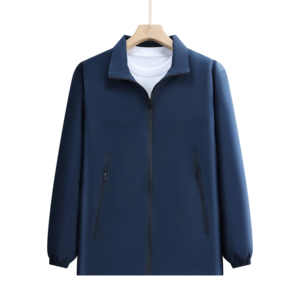 Veste coupe-vent légère et élégante pour hommes Manteau en polyester Logo Veste d'extérieur décontractée confortable - Product Image 2