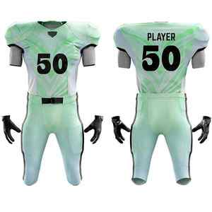 Uniforme de football américain à manches courtes et à séchage rapide pour adultes, meilleure vente, dernier style respirant pour la saison estivale - Product Image 2