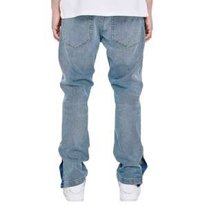 Jeans en denim à séchage rapide de coupe régulière de haute qualité en gros 100% pantalon en denim de couleur unie en coton - Product Image 4