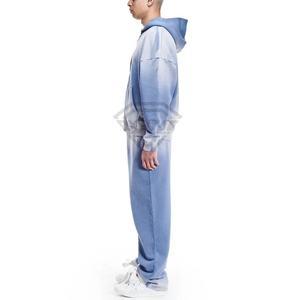 Conjunto de Sudadera con Capucha y Pantalones Deportivos Anchos con Lavado Ácido Personalizado, Conjuntos de Chándal Extra Grandes de Algodón, Sudadera con Capucha Vintage Unisex, Chándal para Hombre - Product Image 4