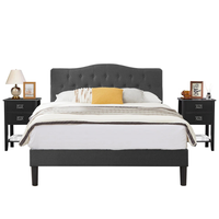 Cadre de lit en métal réglable OEM pleine taille avec rangement et revêtement en polyester pour mobilier de chambre moderne – Fabrication vietnamienne