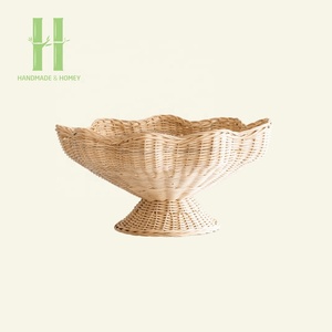 Bol en rotin écologique classique rond fait à la main avec poignée Design personnalisé pour une utilisation en fête Origine du Vietnam - Product Image 5