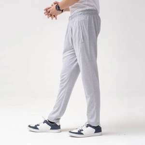 Men's Cotton Jersey Lounge <b>Pants</b> Lightweight Straight Leg Sweatpants Drawstring Casual Athleisure Trousers - Product Image 3