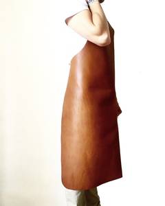 Hot Selling LPN-0039 Bib Custom Made Unique Design Genuine <b>Leather</b> <b>Apron</b> Quick Dry with Competitive Price - Product Image 2
