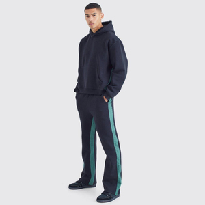 Conjunto Deportivo de Pantalón y Sudadera con Capucha para Hombre, Estilo Deportivo, Grueso, 100% Algodón, con Logotipo Personalizado - Product Image 2
