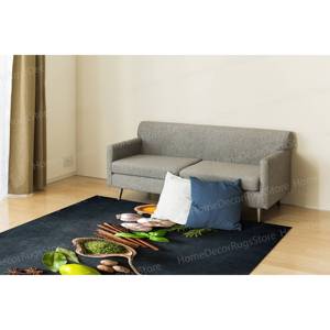 Tapis imprimé : Tapis de cuisine moderne aux épices, grand, facile à nettoyer, tapis en chenille - Product Image 2