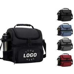 <span class=keywords><strong>Sac</strong></span> à lunch thermoscellé en polyester personnalisé pour congélateur avec deux compartiments et porte-vaisselle <span class=keywords><strong>sac</strong></span> <span class=keywords><strong>isotherme</strong></span> marin - Product Image 1