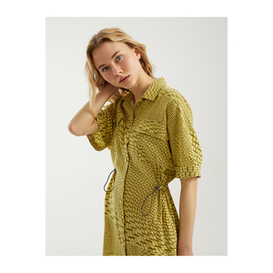 BGN Regular Fit Women's Viscose Blend Half Sleeve Mini Casual Dress with Tire Design - Product Image 4