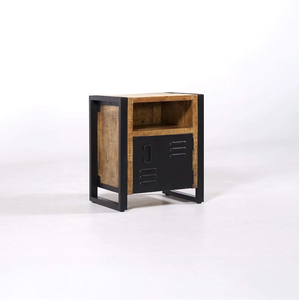 Table de chevet en bois au design moderne Kansas pour chambre à coucher, salon, salle à manger, hôtels, avec emballage postal inclus - Product Image 2