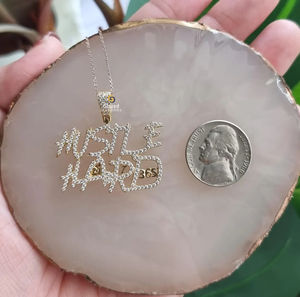 Nuevo colgante de Hip Hop de Plata de Ley 925 brillante para hombre, letra personalizada completamente helada, regalo de diamantes VVS cultivados en laboratorio brillante - Product Image 4