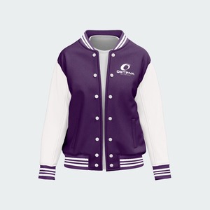 2026 New Arrival Men's Varsity Winter Jacket Custom Print Front Logo Windproof Breathable Quick Dry V-neck Polyester/Cotton - Product Image 3