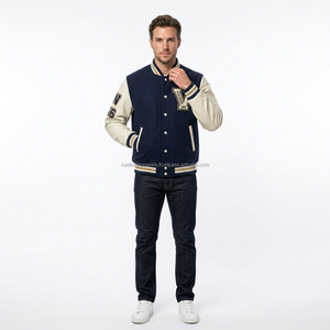 Custom Wool Varsity <b>Jacket</b> Embroidery for Men Premium Chenille <b>Patch</b> College Baseball Streetwear Outerwear Breathable Windproof - Product Image 1