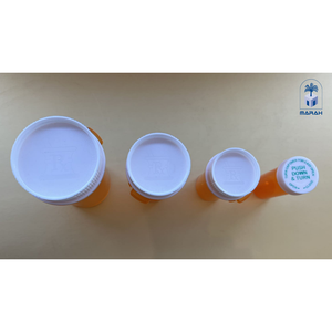 Flacons en plastique Amber Hold Tap Down pour médicaments sur ordonnance, sûrs et pratiques (10DR 20DR 40DR) - Product Image 4