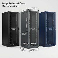 Armoire de serveur perforée haute densité avec entrée latérale et passages de câbles pour hubs hyperscalaires