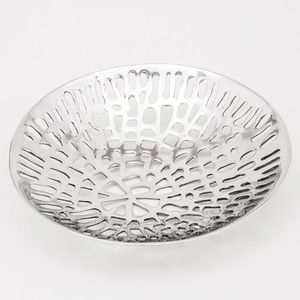 Bol à fruits moderne de forme unique, nouveau design blanc, grande taille, pour mariage et événements, couleur argent poli - Product Image 3