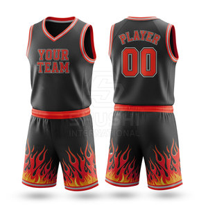 Ensemble d'uniformes de basket-ball professionnels grande taille, léger, à séchage rapide, vêtements de sport, directement de l'usine, 100% polyester, logo personnalisé - Product Image 3