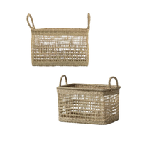 Paniers de rangement polyvalents en rotin tissés à la main Panier en osier Durable et respirant Fabriqué au Vietnam Service personnalisé