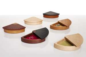 Boîte à bagues de fiançailles en bois de manguier de style élégant Boîte de proposition en bois d'acacia élégante Intérieur en velours pour proposition de mariage Produits à la mode - Product Image 5