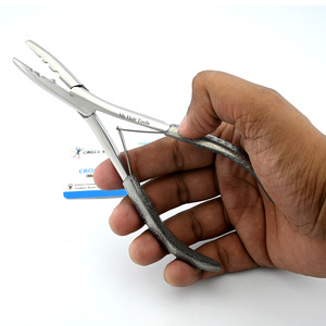 Hot Selling Hair Extension Tool Microbead Extensions Plier Two Hole Plier with <b>Crimping</b> Teeth and Remover Plier Glittered Grip - Product Image 2