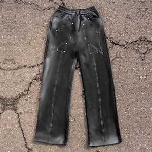 Sudaderas con capucha de diseño personalizado para hombre, sudaderas con capucha transpirables y básicas con diamantes de imitación para hombre a la venta, novedad - Product Image 4