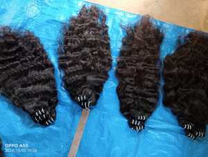 Cabello ondulado indio de 18 pulgadas de alta calidad 100% cabello ondulado indio Virgen sin procesar del cabello del templo del sur de la India para venta al por mayor - Product Image 4