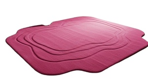 พรมปูพื้นขนแกะสีชมพูเข้มแบบทันสมัยเนื้อผ้าเนื้อนุ่มลายแอบสแตรกไม่ลื่นคุณภาพสูงสำหรับสัตว์เลี้ยงห้องนั่งเล่นที่เป็นมิตร - Product Image 2