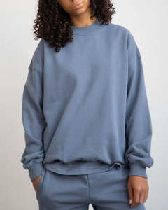 Sweatshirts à capuche 100% coton surdimensionnés de qualité supérieure à manches longues et col ras du cou avec logo personnalisé pour l'hiver - Product Image 4