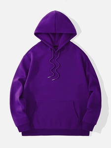 เสื้อฮู้ดผ้าฝ้าย100% พิมพ์ลายสำหรับผู้ชายผ้าฟลีซสีพื้นปรับแต่งได้สำหรับฤดูหนาวปกเสื้อ - Product Image 2