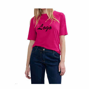 Camiseta de mujer Multicolor Lisa personalizada de alta calidad, camiseta de calle para mujer, Camiseta de algodón 100% para mujer, camiseta transpirable de exportación - Product Image 1