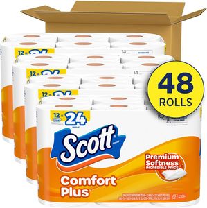 Papier toilette Scott ComfortPlus, 48 rouleaux triples, 231 feuilles par rouleau, papier toilette 2 plis compatible avec les fosses septiques - Product Image 2