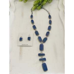 Ensemble de colliers géométriques Randy Billy en lapis-lazuli et argent sterling pour les occasions de cadeaux - Product Image 2