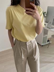 เสื้อยืดสำหรับผู้หญิงเสื้อยืดโลโก้ของคุณแบบลำลองแฟชั่นผ้าคอตตอน100% - Product Image 4