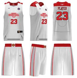 Ensemble de maillot de basket-ball personnalisé avec logo imprimé par sublimation maillot short uniforme bleu respirant pour adultes tailles pour l'entraînement - Product Image 6