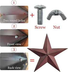 Fabricante de estrellas de Metal estrellas decorativas para colgar decoración de vacaciones decoración de boda DIY atrapasueños - Product Image 5