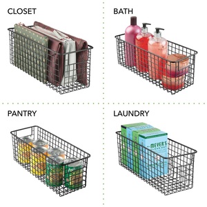 Nouveau panier de rangement fait main en métal plaqué or avec poignée paniers d'épicerie polyvalents conteneur de stockage moderne - Product Image 5