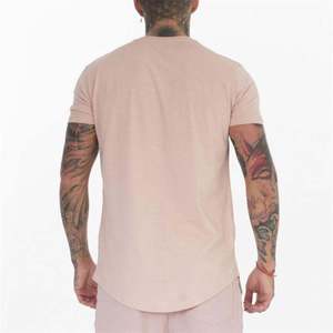 T-shirts en coton 100% respirants et écologiques à ourlet arrondi pour hommes avec logo personnalisé en gros, impression sérigraphique, vêtements de sport - Product Image 3