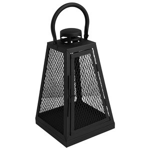 Revêtement de poudre noire de support de bougie de fer de luxe de prix usine pour la décoration de maison et de Noël avec le moule élégant de bougie - Product Image 2