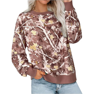 เสื้อสเวตเชิ้ตผู้หญิง แขนยาว คอกลม ปลายแขนแบบริบ ทรงหลวม สวมใส่สบาย เหมาะสำหรับใส่ทุกวัน ผ้าถักนุ่ม - Product Image 3