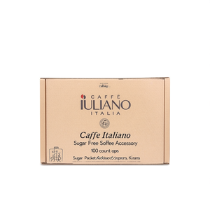 Kit d'accessoires pour café sans sucre Caffe Italiano, 100 tasses, sachets de sucre, agitateurs - Product Image 3