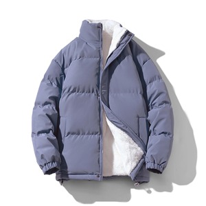 Veste matelassée thermique épaisse d'hiver pour hommes, manteau long en coton avec fermeture à glissière, vêtements d'extérieur en polaire de différentes couleurs - Product Image 4
